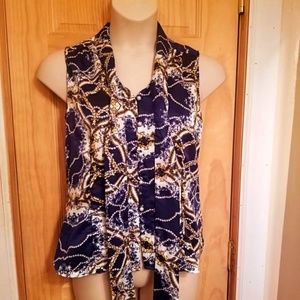 Tahari Button Up Tank